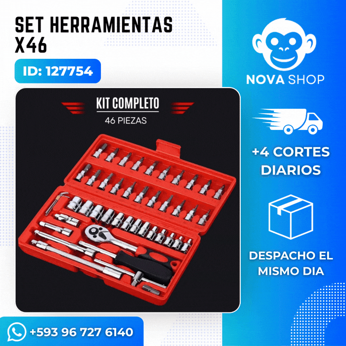 Set de herramientas 46 piezas - AP Tienda