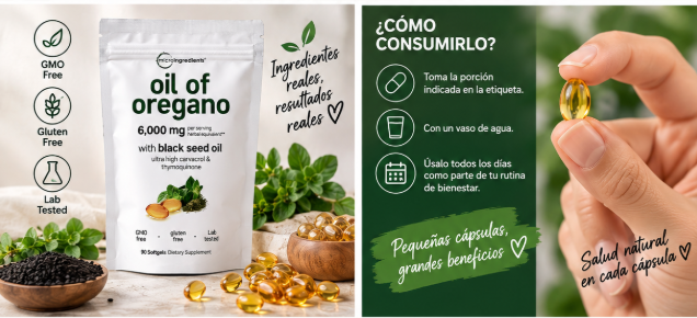 Aceite de orégano con comino negro 90 softgels - vista 5