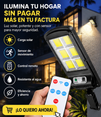 Lámpara solar LED con sensor - vista 2