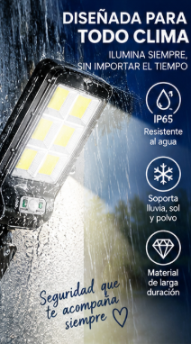 Lámpara solar LED con sensor - vista 3