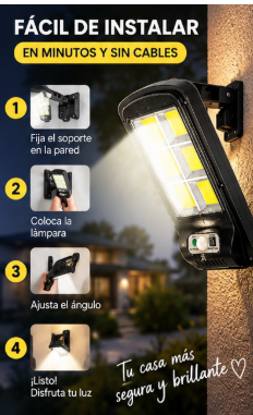 Lámpara solar LED con sensor - vista 4
