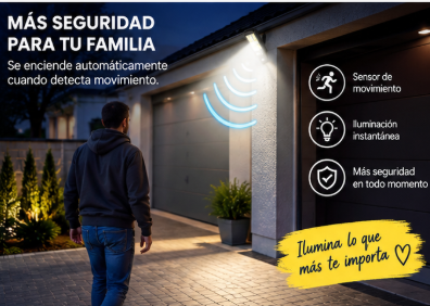 Lámpara solar LED con sensor - vista 6