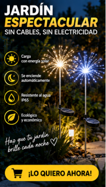 Luces solares fuego artificial para jardín - AP Tienda