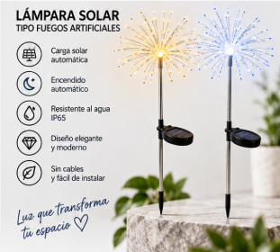 Luces solares fuego artificial para jardín - vista 4