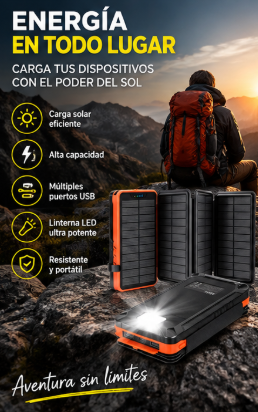 Power bank solar con paneles plegables - vista 3