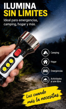Linterna LED solar recargable MC-881 - vista 4