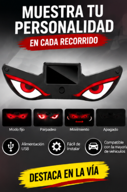 Luz ojos diablo solar para auto - AP Tienda