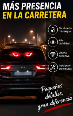 Luz ojos diablo solar para auto - vista 3