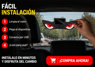 Luz ojos diablo solar para auto - vista 4