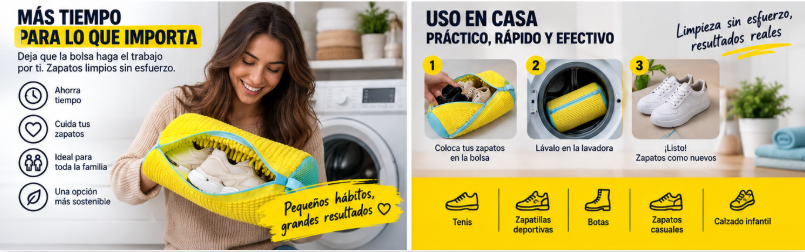 Bolsa para lavar zapatos en lavadora - vista 5