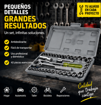Juego de herramientas 40 piezas con estuche - vista 5