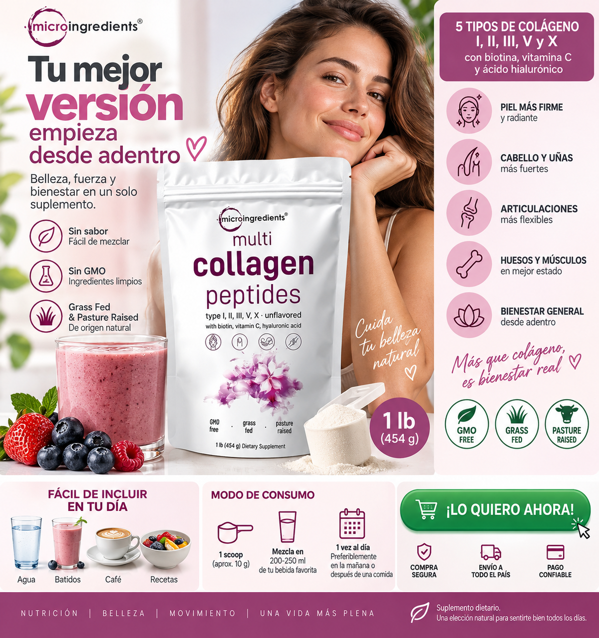 Multi Collagen péptidos de colágeno - vista 2
